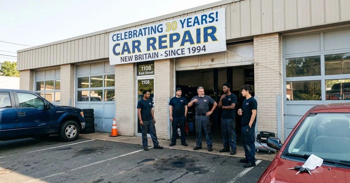 Exterior of our shop at 1108 East Street celebrating 30 years