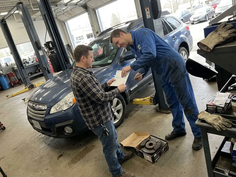 Family vehicle lowered after completed brake service